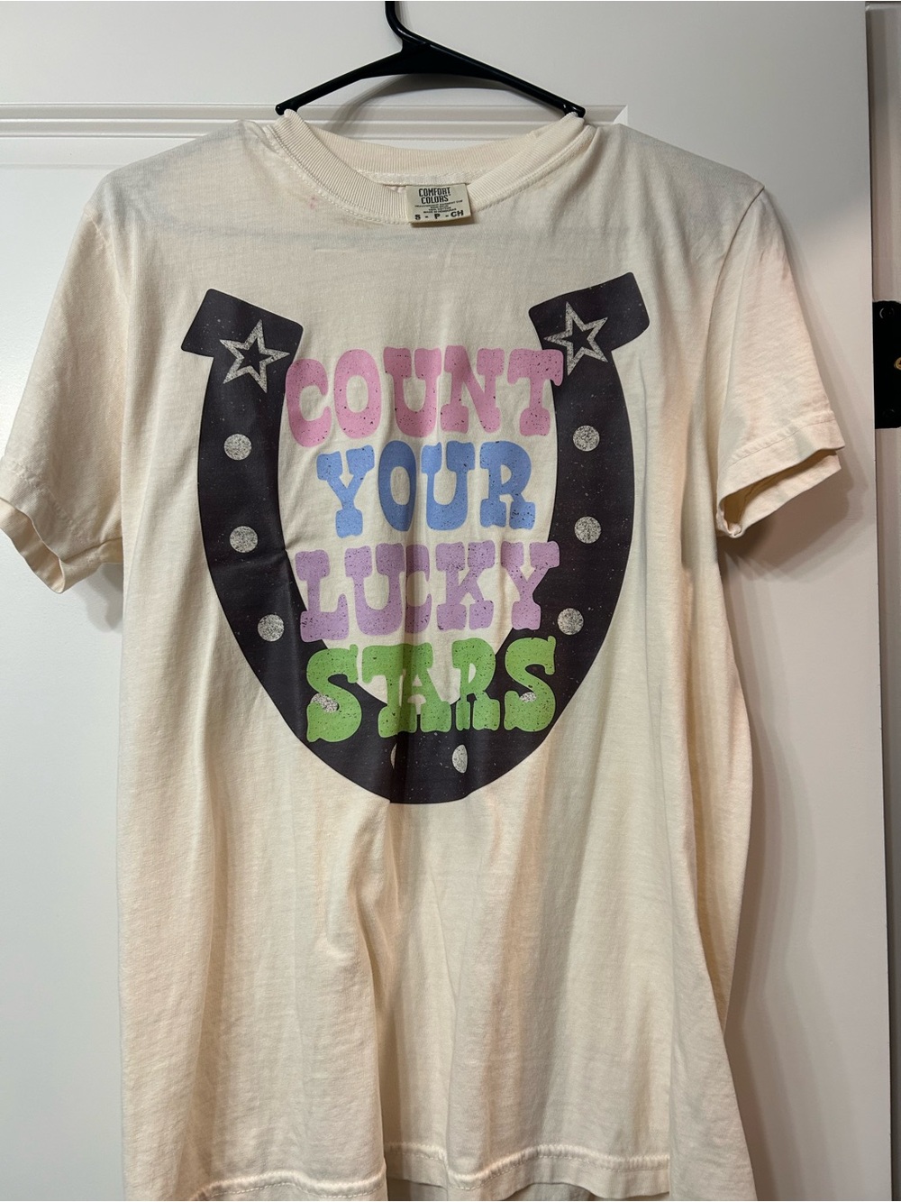 Count Your Lucky Stars Kids Graphic Tee - Cream comfort colors